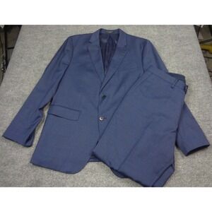 Banana Republic Suit Men 44R Blue Reda Flexo Wool Nail Head Tailored Slim 36x30